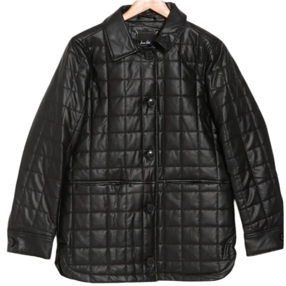 SAM EDELMAN Black Faux Leatherβ Quilted Jacket
